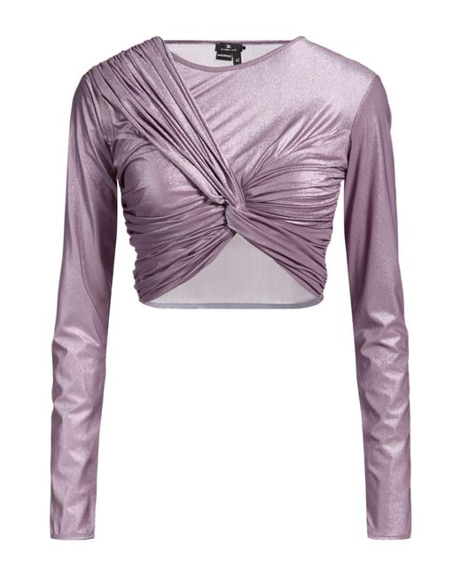 Elisabetta Franchi Purple Lilac Top Polyamide, Elastane