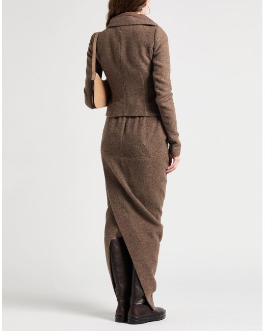 Rick Owens Brown Khaki Jacket Virgin Wool