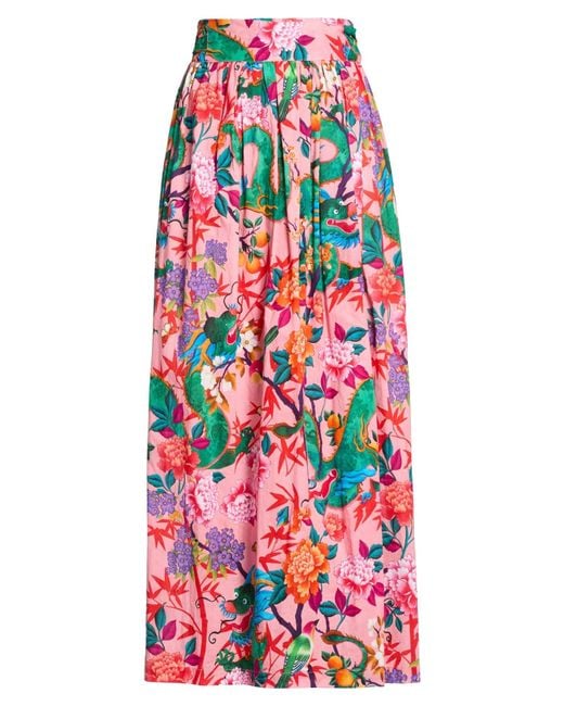 CONNOR & BLAKE Red Maxi Skirt Cotton