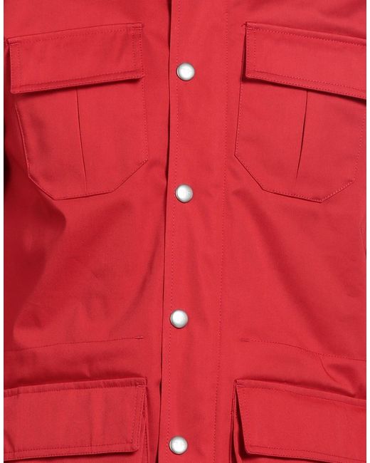 Holubar Red Overcoat & Trench Coat for men