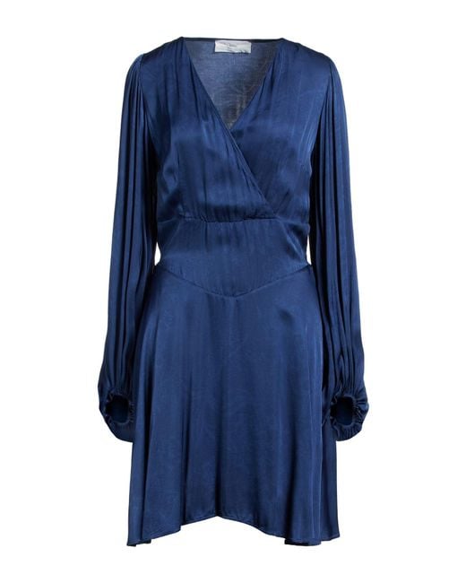 Guess Blue Mini Dress Silk, Elastane