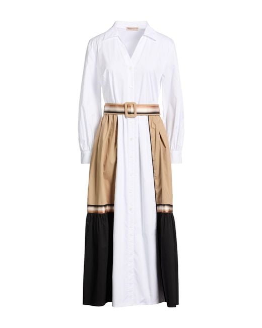 Purotatto White Maxi Dress Linen