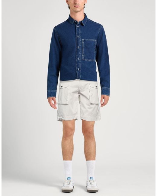 Incotex Gray Shorts & Bermuda Shorts Cotton, Elastane for men