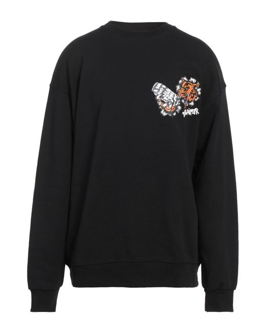 DISCLAIMER Black Sweatshirt Cotton for men