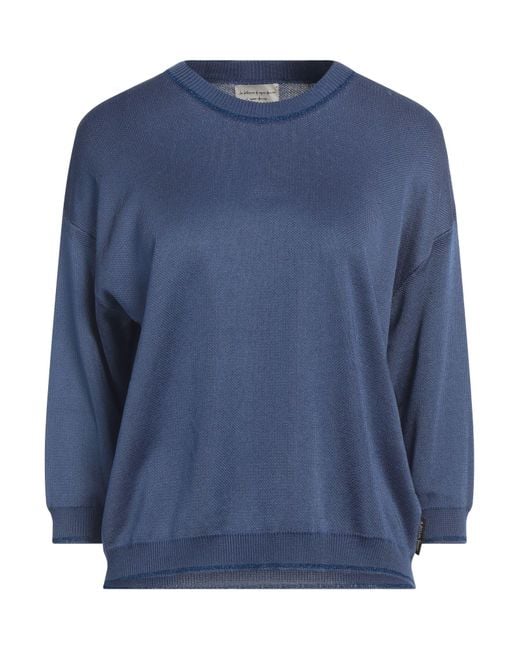 ALESSIA SANTI Blue Slate Sweater Viscose, Cotton, Metallic Fiber, Polyamide