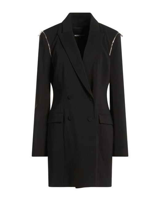 Patrizia Pepe Black Mini Dress Polyester, Elastane