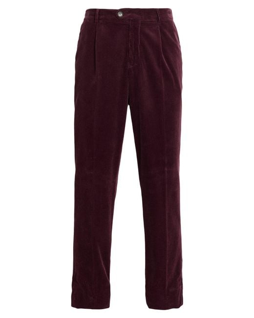 Brunello Cucinelli Purple Pants Cotton for men