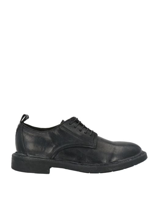 Moma Black Lace-Up Shoes Leather for men