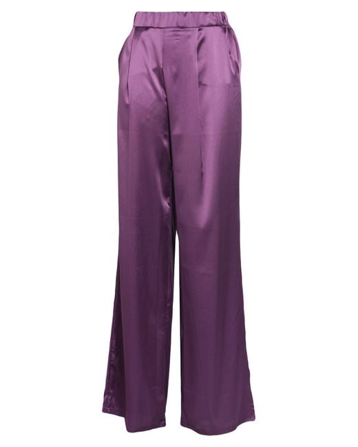La Petite Robe Di Chiara Boni Trouser in Purple | Lyst