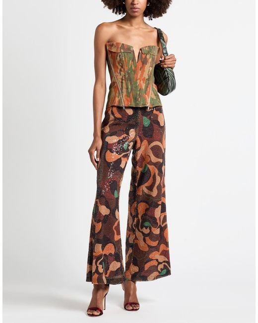 Maliparmi Orange Pants Polyester