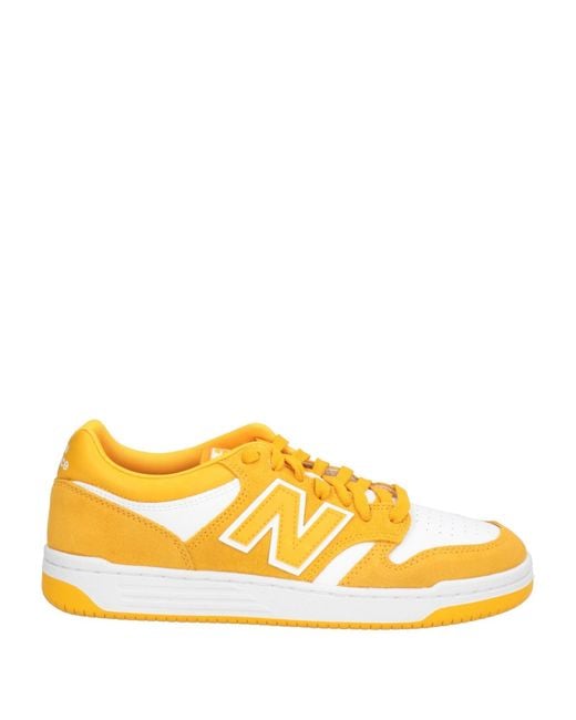 New Balance Yellow B480 Sneakers Leather, Synthetisches Material for men