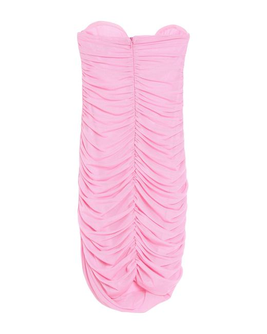 VANESSA SCOTT Pink Mini Dress Polyester, Elastane