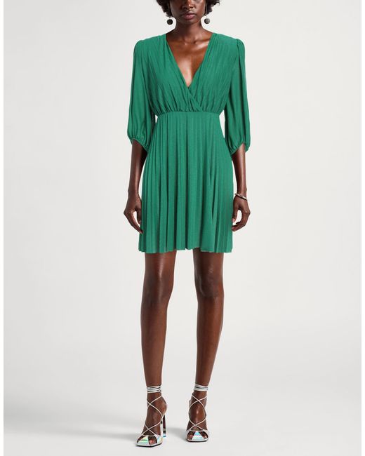 Liu Jo Green Mini Dress Viscose, Polyamide, Polyester, Elastane
