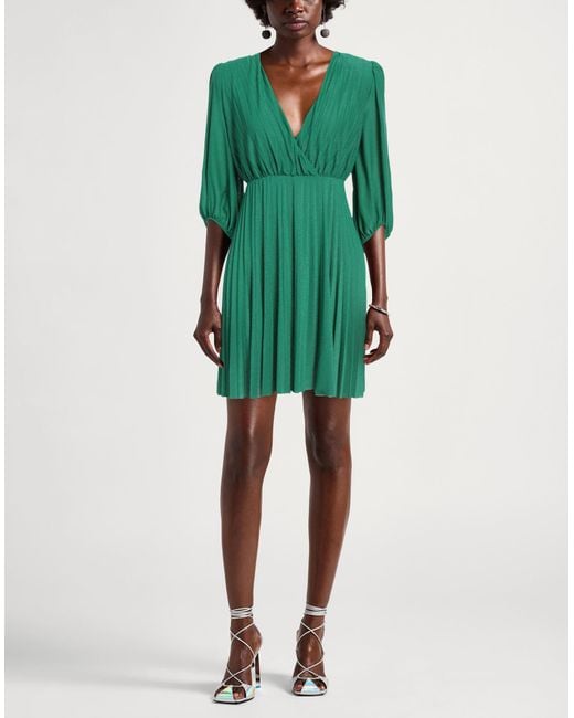 Liu Jo Green Mini Dress Viscose, Polyamide, Polyester, Elastane