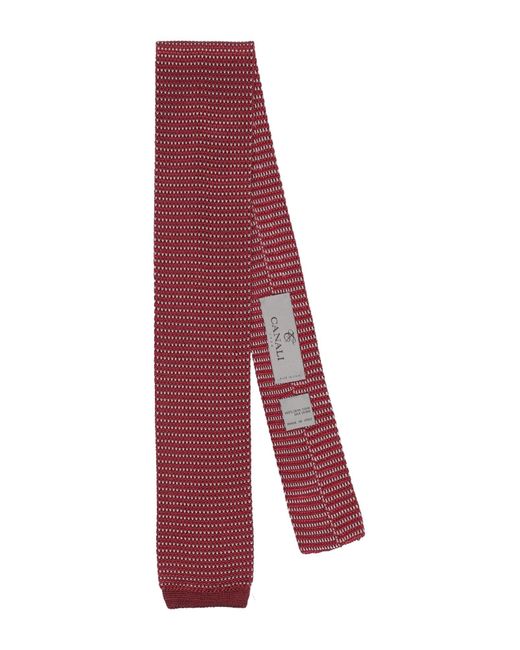Canali Red Ties & Bow Ties Silk for men
