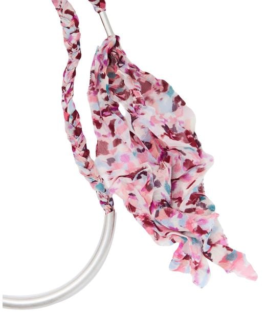Isabel Marant Pink Necklace Metal, Textile Fibers