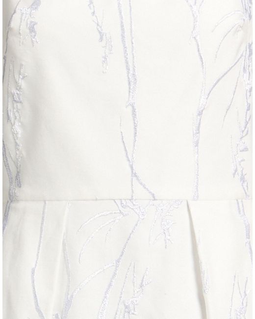 Elie Saab White Maxi Dress Cotton, Acetate, Polyester