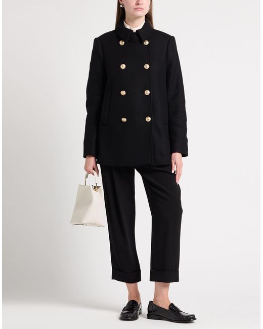 RED Valentino Black Coat Wool, Polyamide, Cashmere