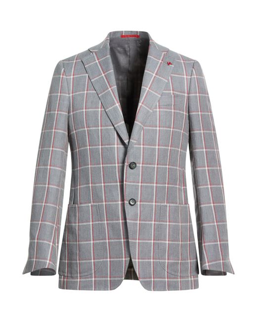 Isaia Gray Blazers for men