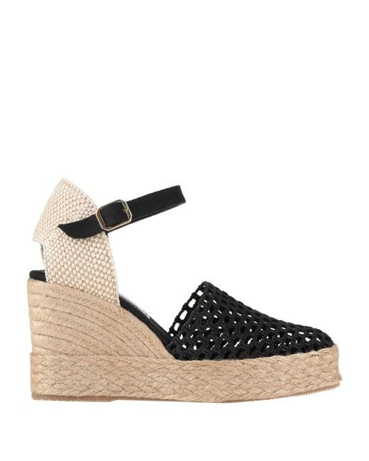 Palomitas By Paloma Barcelo' Black Espadrilles Textile Fibers