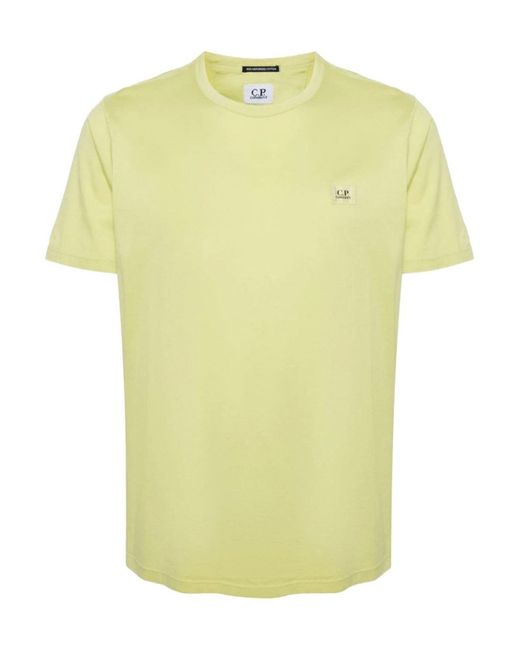 T-shirt di C P Company in Yellow da Uomo