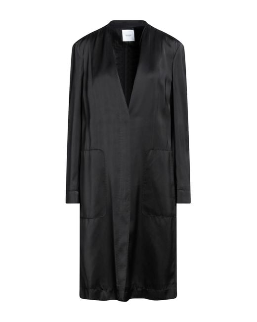 Agnona Black Overcoat & Trench Coat