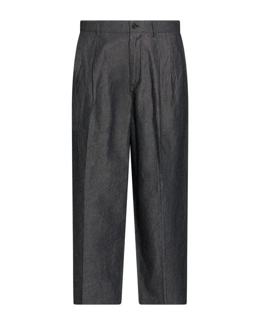 Department 5 Gray Pants Recycled Cotton, Recycled Polyester, Linen, Polyester for men