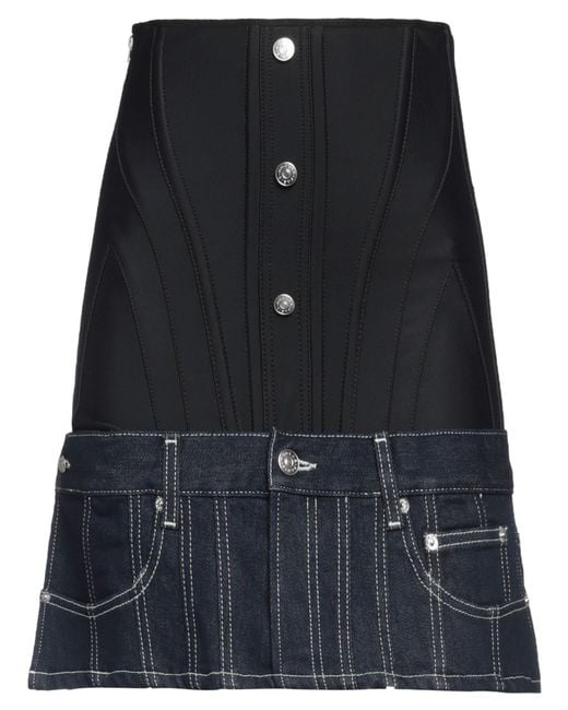 Mugler Black Bodysuit Cotton, Elastomultiester, Polyamide, Elastane