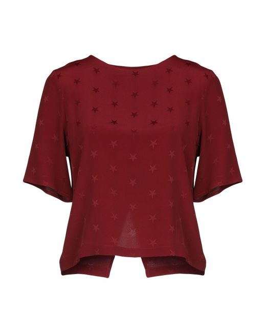 ..,merci Blusa da donna di colore rosso ..,merci Blusa da donna di colore rosso