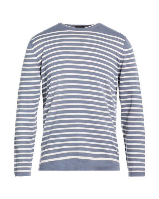 Andrea Fenzi Blue Sweater Cotton for men