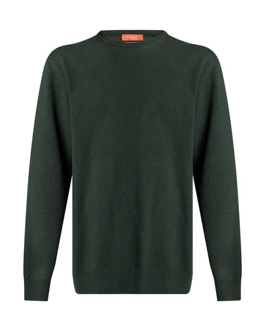 Daniele Fiesoli Green Sweater Merino Wool, Cashmere for men