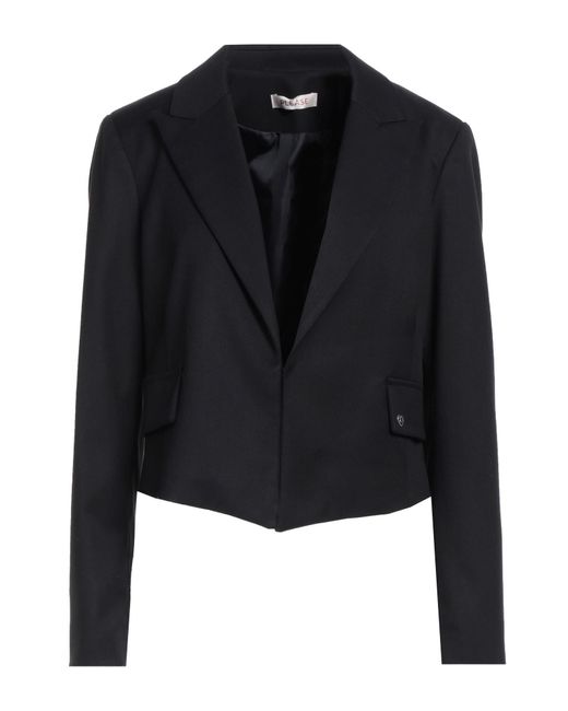 Please Black Blazer Polyester, Viscose, Elastane