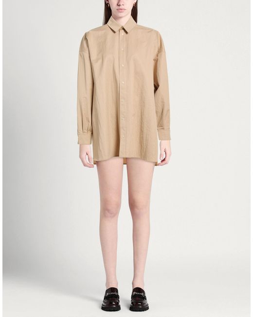 Wardrobe NYC Natural Mini Dress Cotton, Polyamide