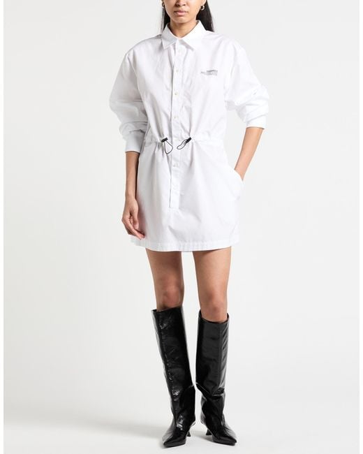DSquared² White Mini Dress Cotton