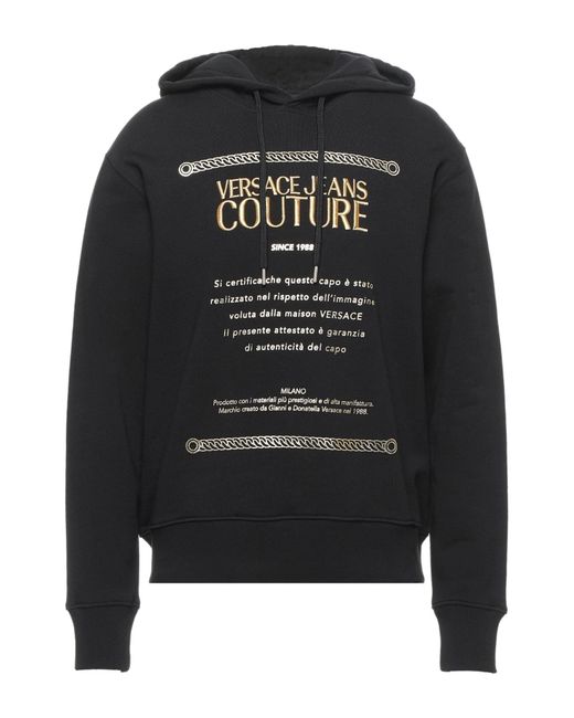 Versace Jeans Couture Black Sweatshirt Cotton for men