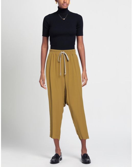 Rick Owens Natural Cropped Trousers