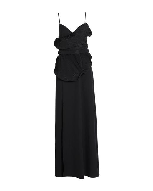 Souvenir Clubbing Black Maxi Dress Polyester, Elastic Fibres