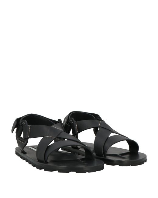 Jil Sander Black Sandals Leather for men