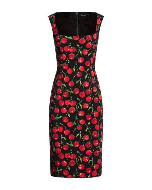 Dolce & Gabbana Red Midi Dress