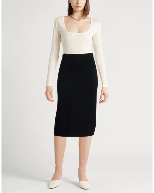 Semicouture Black Midi Skirts