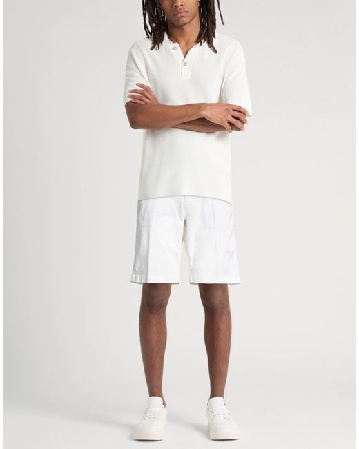 Harmont & Blaine White Shorts & Bermuda Shorts Cotton, Rubber for men