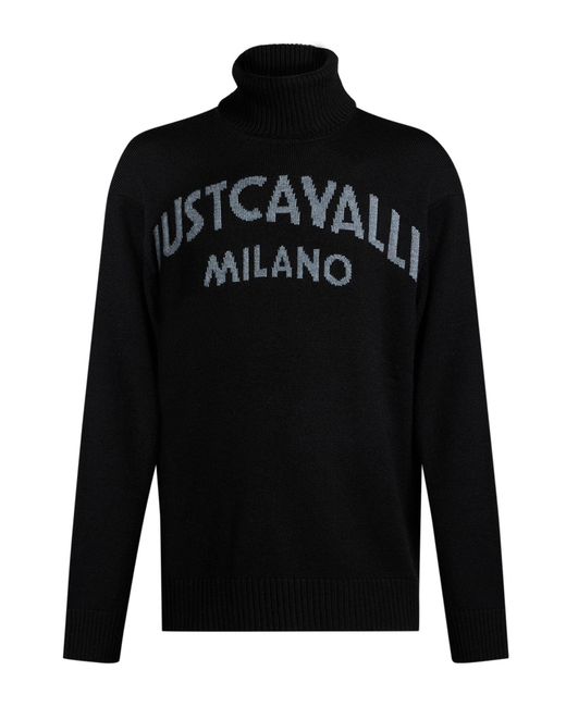 Just Cavalli Black Turtleneck for men