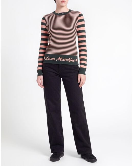 Love Moschino Black Dark Sweater Polyamide, Acrylic, Wool, Polyester