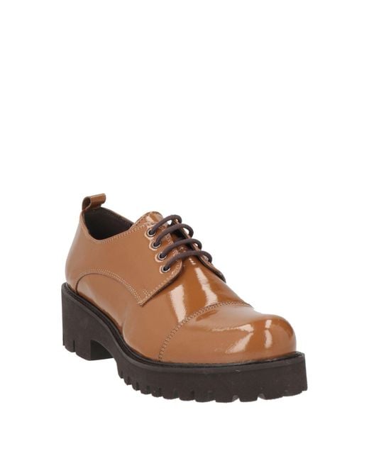 CafeNoir Brown Lace-Up Shoes