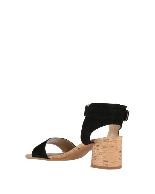 The Flexx Black Sandals Leather, Textile Fibers