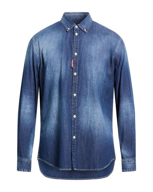 DSquared² Blue Denim Shirts for men