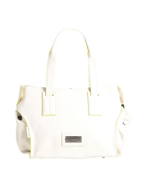 ALESSIA SANTI White Handbag Textile Fibers