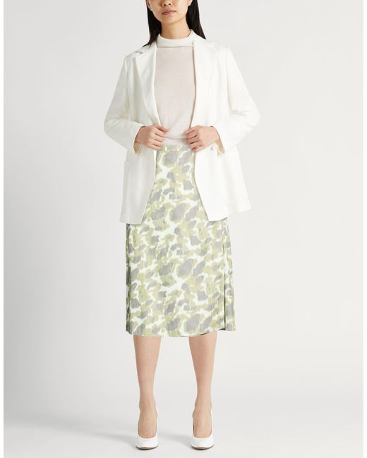 Aspesi White Midi Skirt