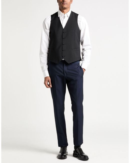 Canali Black Tailored Vests for men