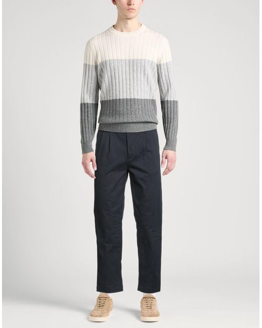 White Sand Blue Pants for men
